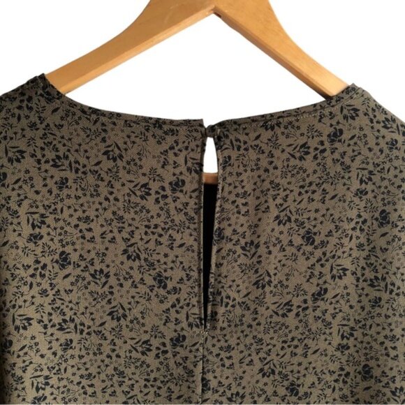 Addition Elle Tunic Dress US 14 Belted Olive Green Floral - Picture 7 of 12